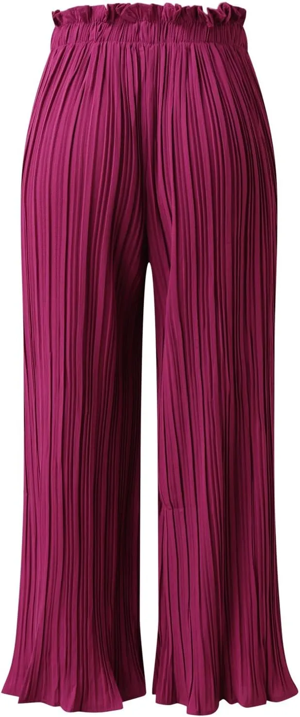 Wide Leg Pants for Women Casual Loose Fit Lounge Pants Lightweight Athletic Harem Pants Walking Linen Pants
