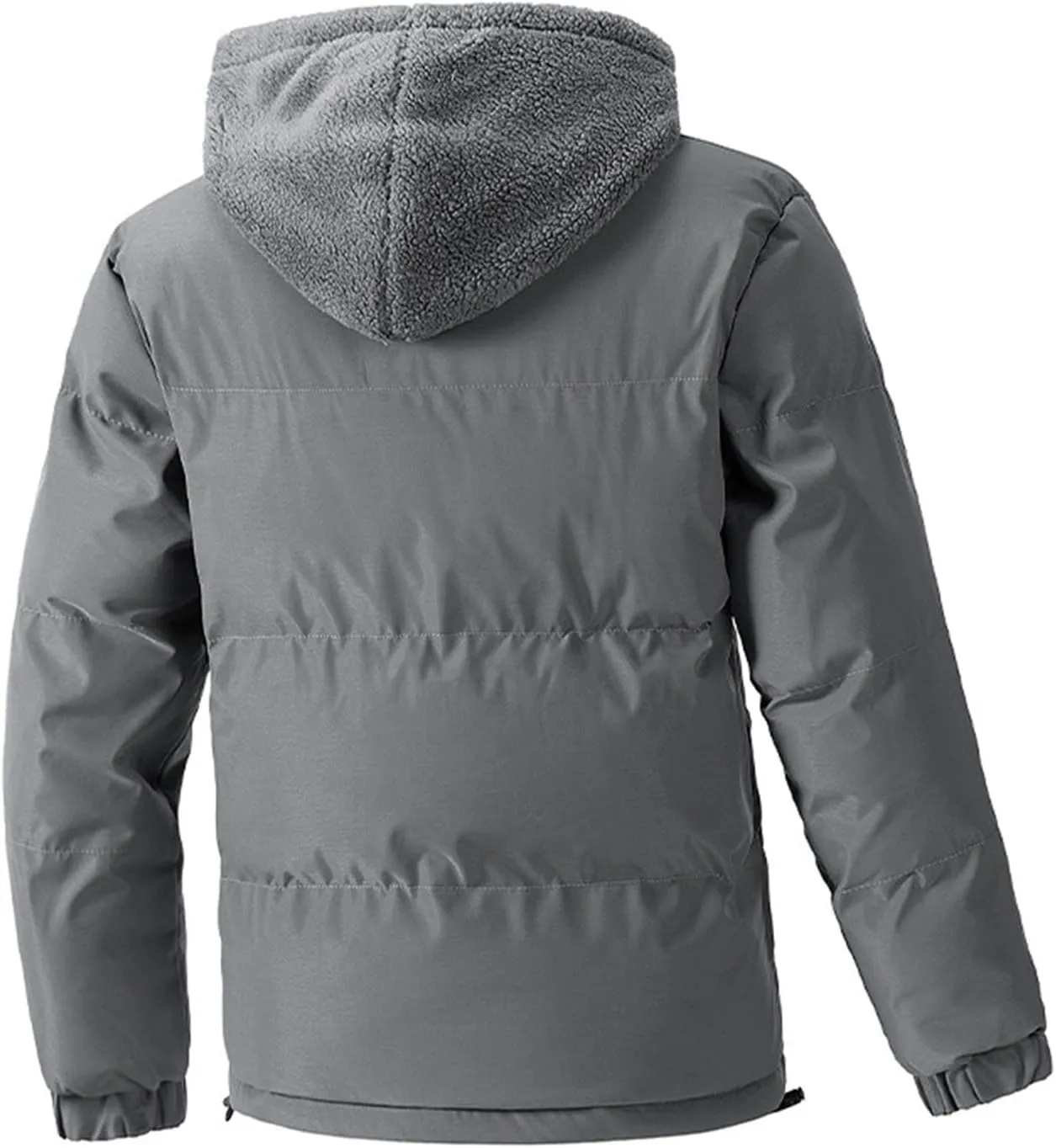 Winter Thick Coats Mens Puffer Jackets Warm Down Overcoat Fleece Lined Jacket Outdoor Parkas Quilted Jacket with Hood
