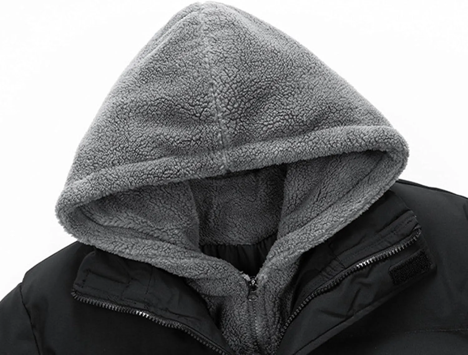 Winter Thick Coats Mens Puffer Jackets Warm Down Overcoat Fleece Lined Jacket Outdoor Parkas Quilted Jacket with Hood