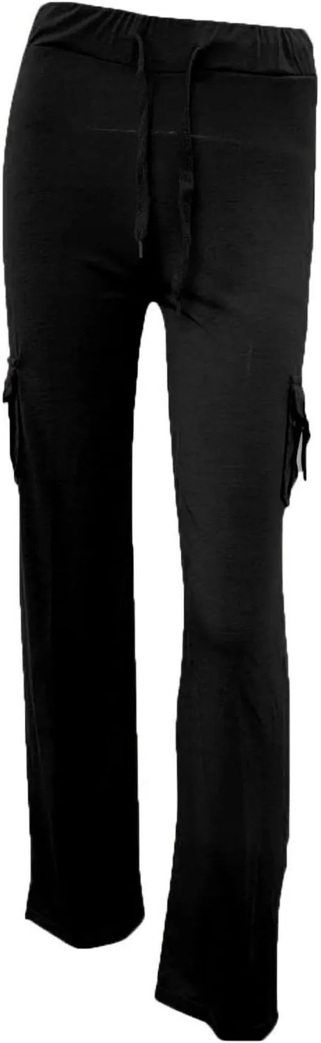 Women Cargo Pants 2025 Bootcut Yoga Pant Stretchy Trousers Wide Leg Workout Baggy Sweatpants with Pockets Trendy