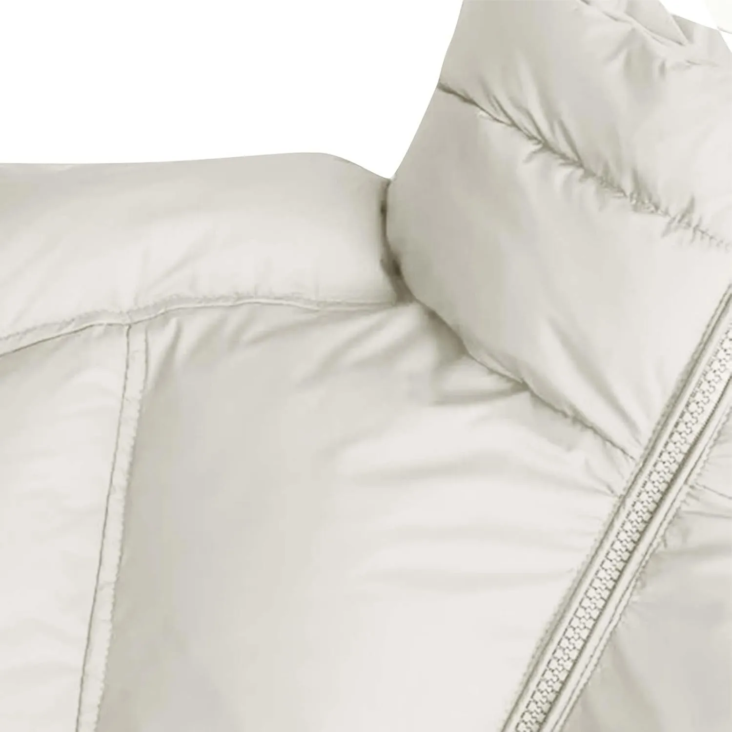 Women Cropped Puffer Jacket Stand Collar Winter Warm Puffy Quilted Jackets Drawstring Down Coats Outwear with Pockets