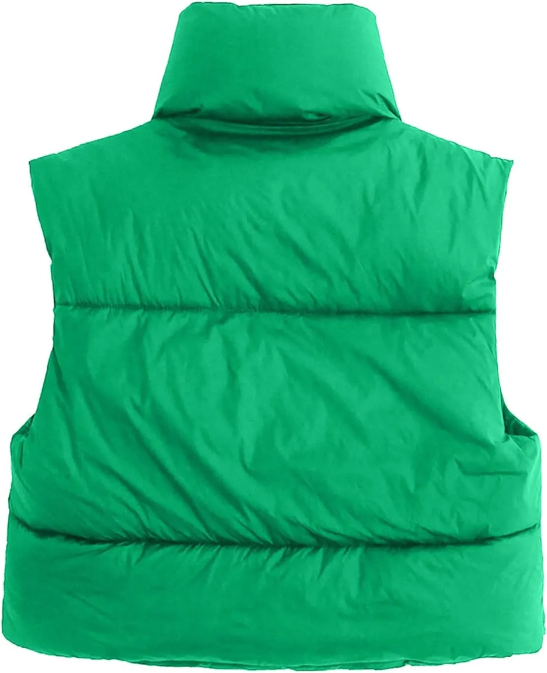 Women Winter Coats Cropped Puffer Vests Lightweight Zip up Jackets Sleeveless Warm Vest Padded Coats