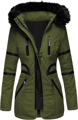 Women Winter Coats Mid-Lenght Down Puffer Coats Slim Hooded Long Sleeve Cardigans Coats Plus Size Thicken Jackets