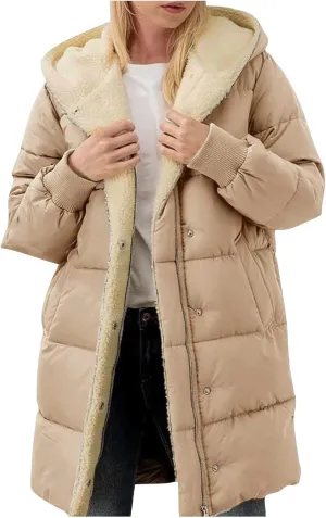Women's 2024 Winter Clothes Oversized Shearling Fleece Long Coats Jackets Full Zip Reversible Coats Versatile Coats