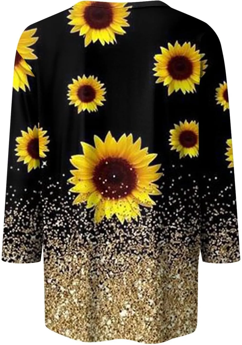 Womens 3/4 Length Sleeve Summer Shirts Floral Boho Blouses Tshirts Trendy Dressy Casual Tops Vacation 2024 Clothing