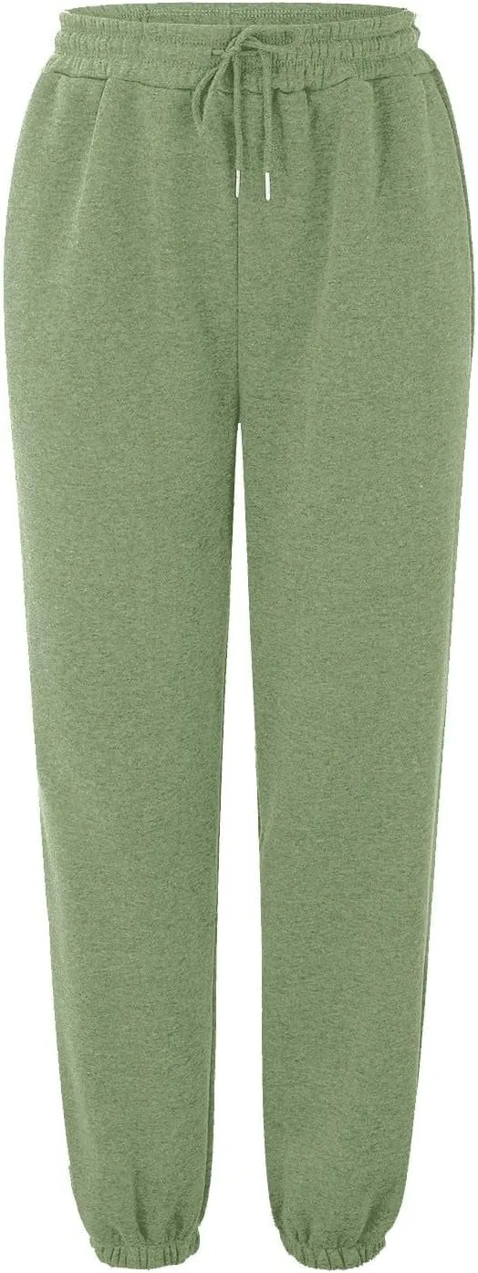 Women's Baggy Sweatpants Workout Active Joggers Pants High Waisted Drawstring Lounge Bottoms with Pockets