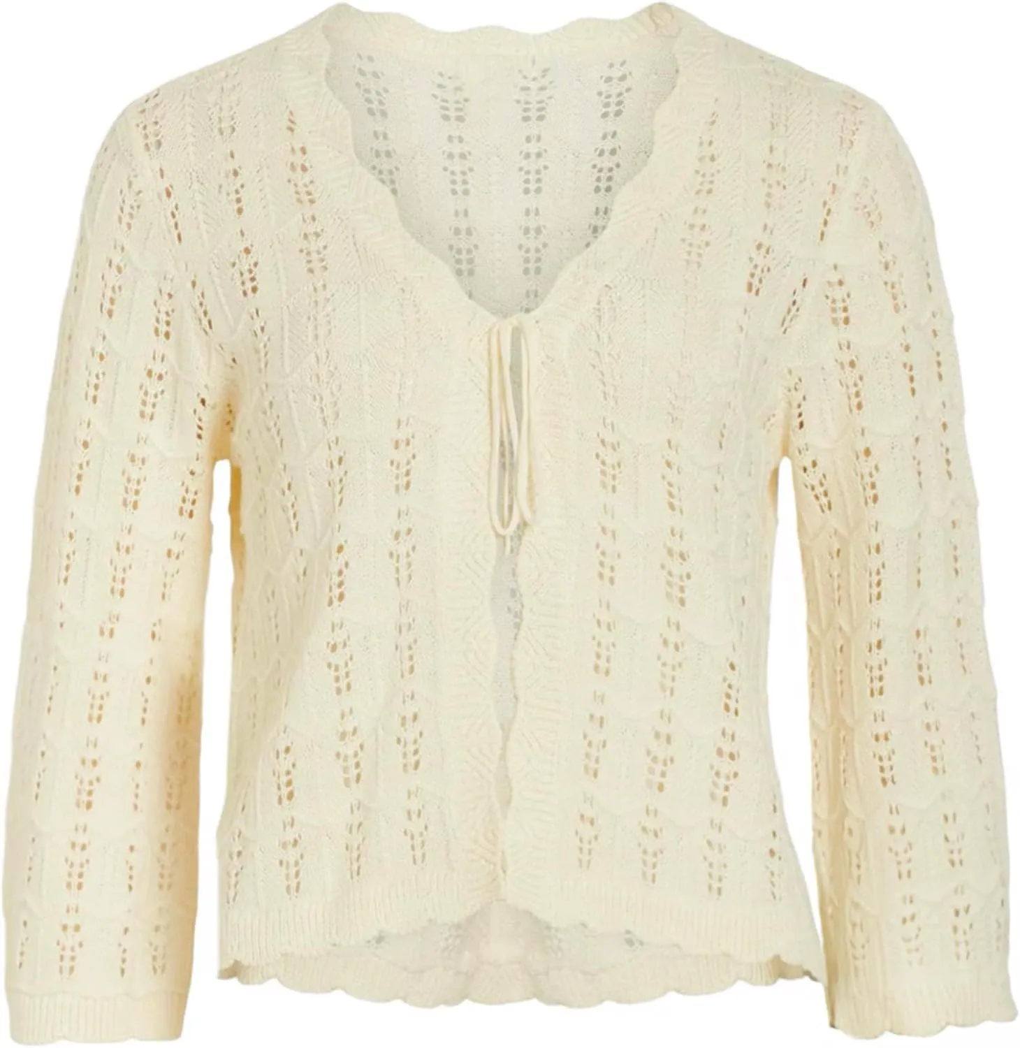 Women's Bolero Shrug 3/4 Sleeve Cropped Cardigan Tie Front Shrug Sweaters Casual Jacket for Dresses