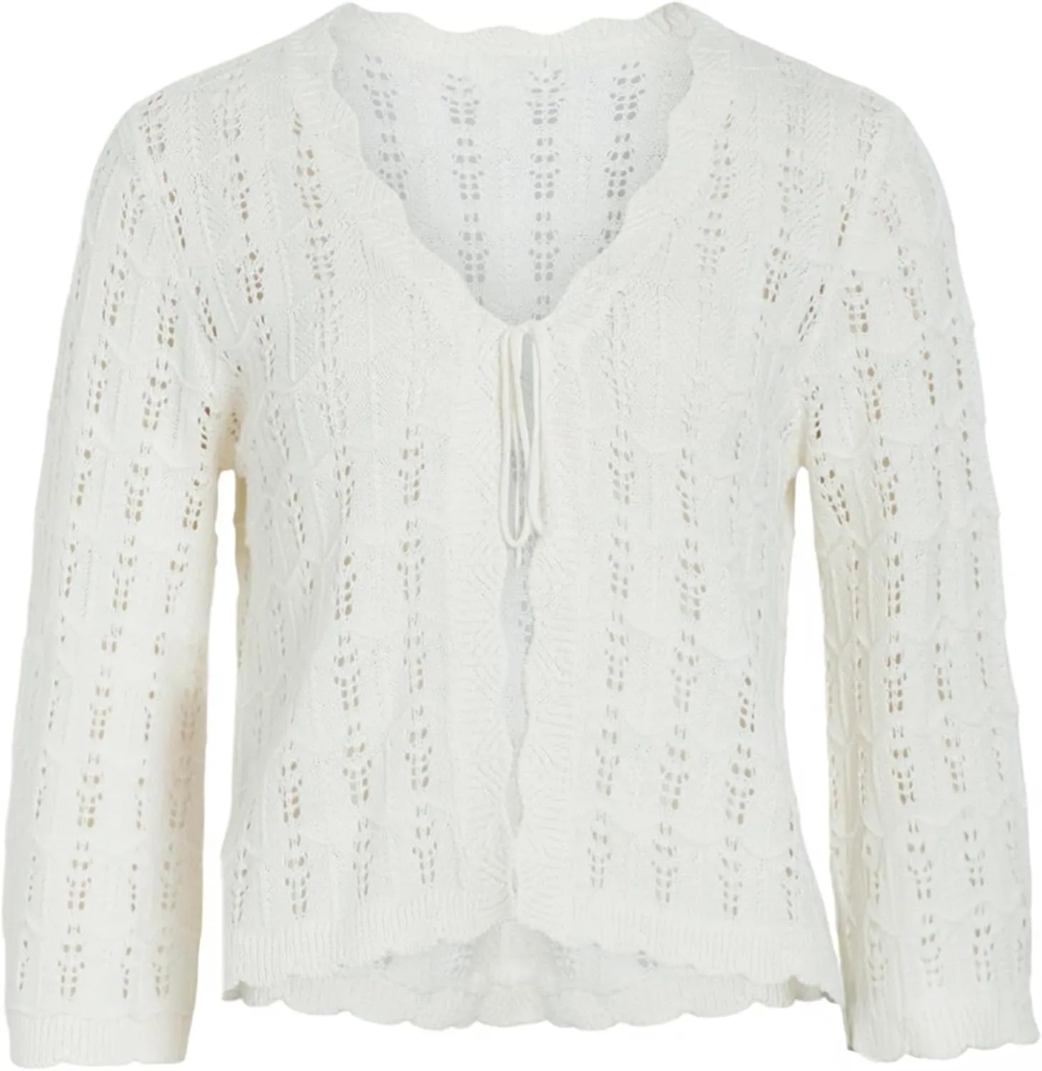 Women's Bolero Shrug 3/4 Sleeve Cropped Cardigan Tie Front Shrug Sweaters Casual Jacket for Dresses
