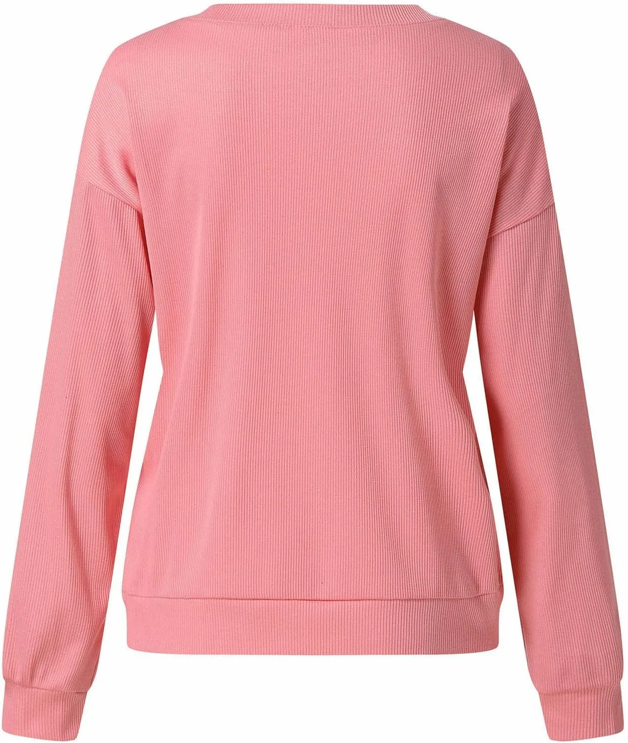 Women's Casual Long Sleeve Fall Tops 2023 Ribbed T-Shirt Thin Sweatshirt Cute Crew Neck Pullover Graphic Tops