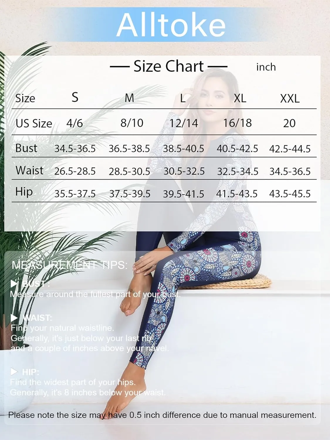 Womens Full Body Zip Front Rash Guard Long Sleeve One Piece Bathing Suit with Built in Bra UPF50  Surf Swimsuit