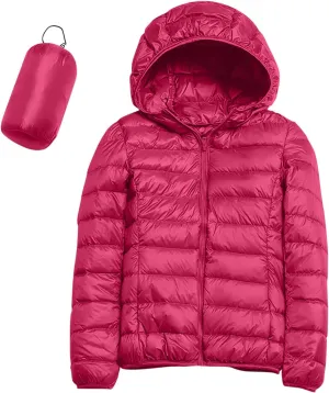 Women's Quilted Winter Coat Warm Lightweight Packable Puffer Jacket with Hood Parka Waterproof Ski Jackets Down Coat