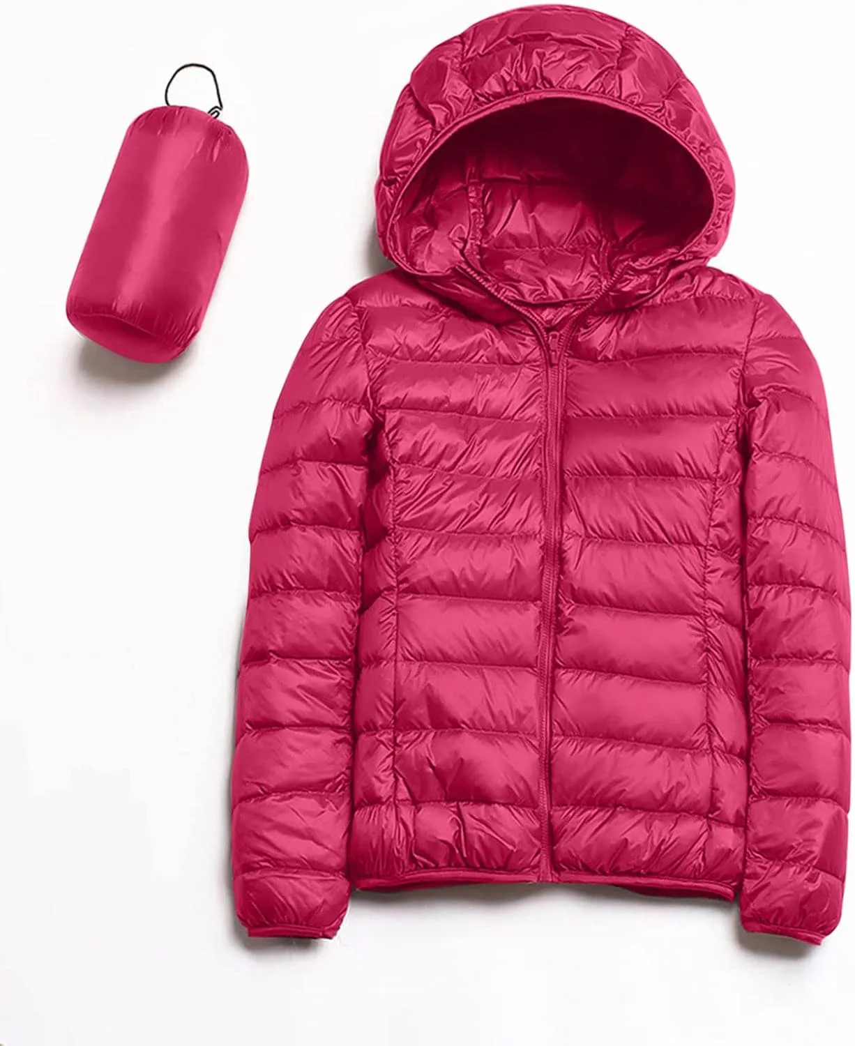 Women's Quilted Winter Coat Warm Lightweight Packable Puffer Jacket with Hood Parka Waterproof Ski Jackets Down Coat