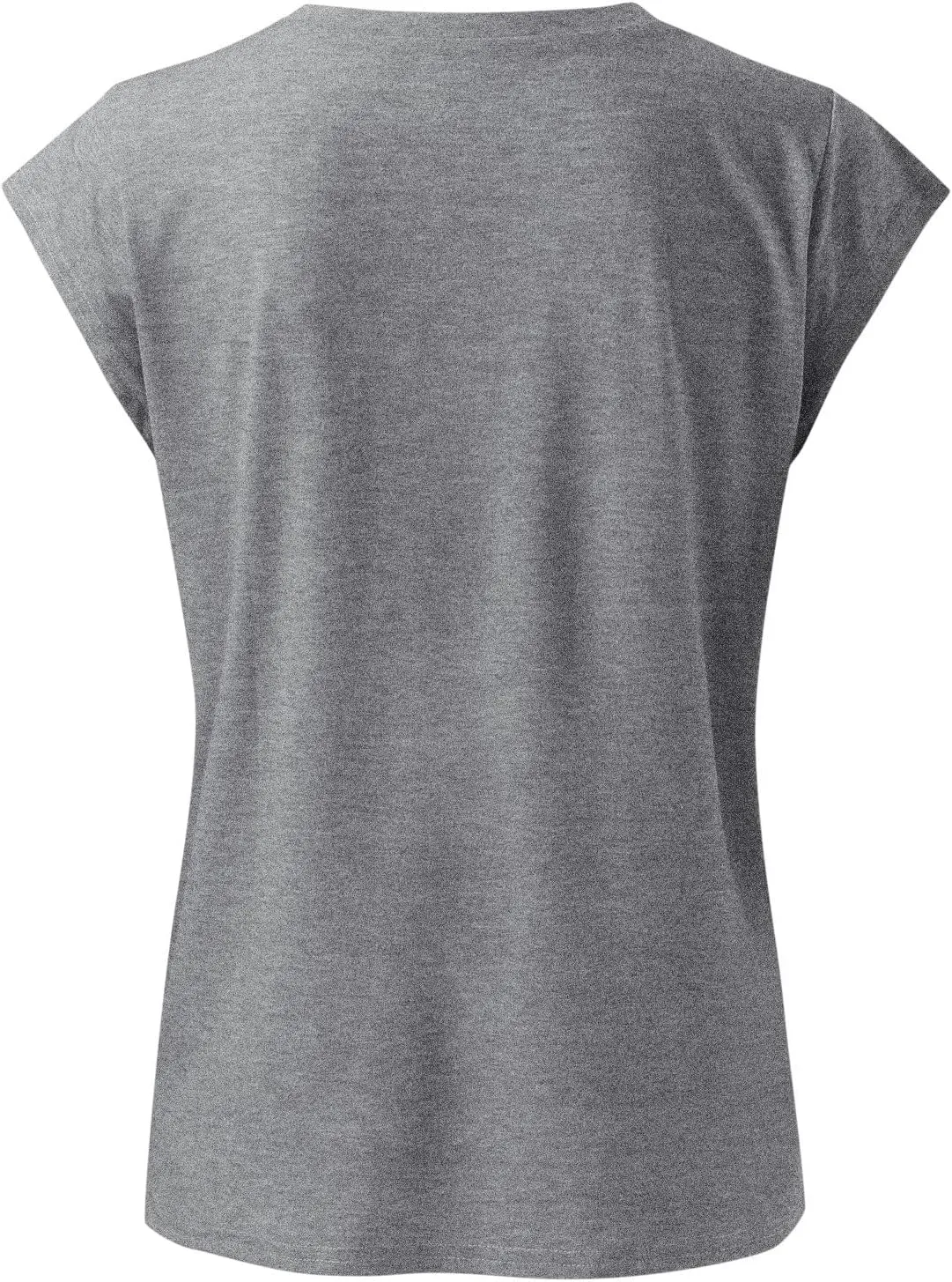 Women's Summer Tops 2025 Trendy Plus Size Cap Sleeve T Shirts Loose Fit Tank Top V Neck Solid Casual Tunic Blouse