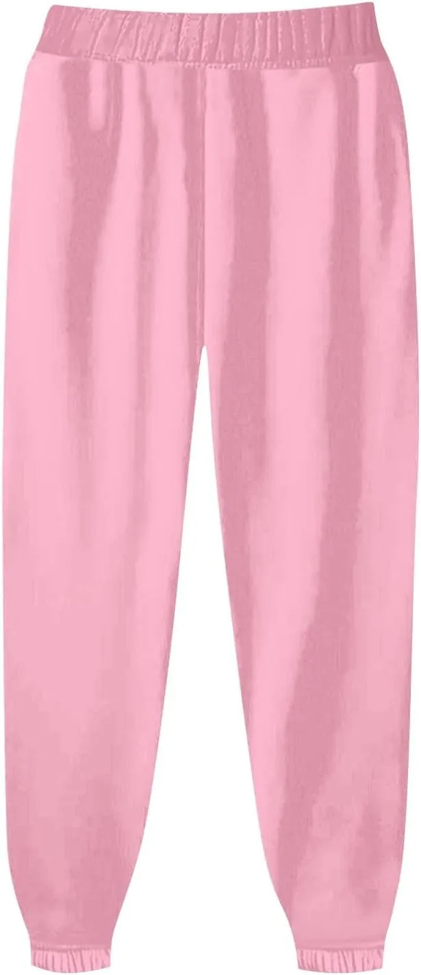 Womens Sweatpants Hiking Bottoms Joggers Lounge Drawstring Straight Leg High Waisted Basics Pants Trousers
