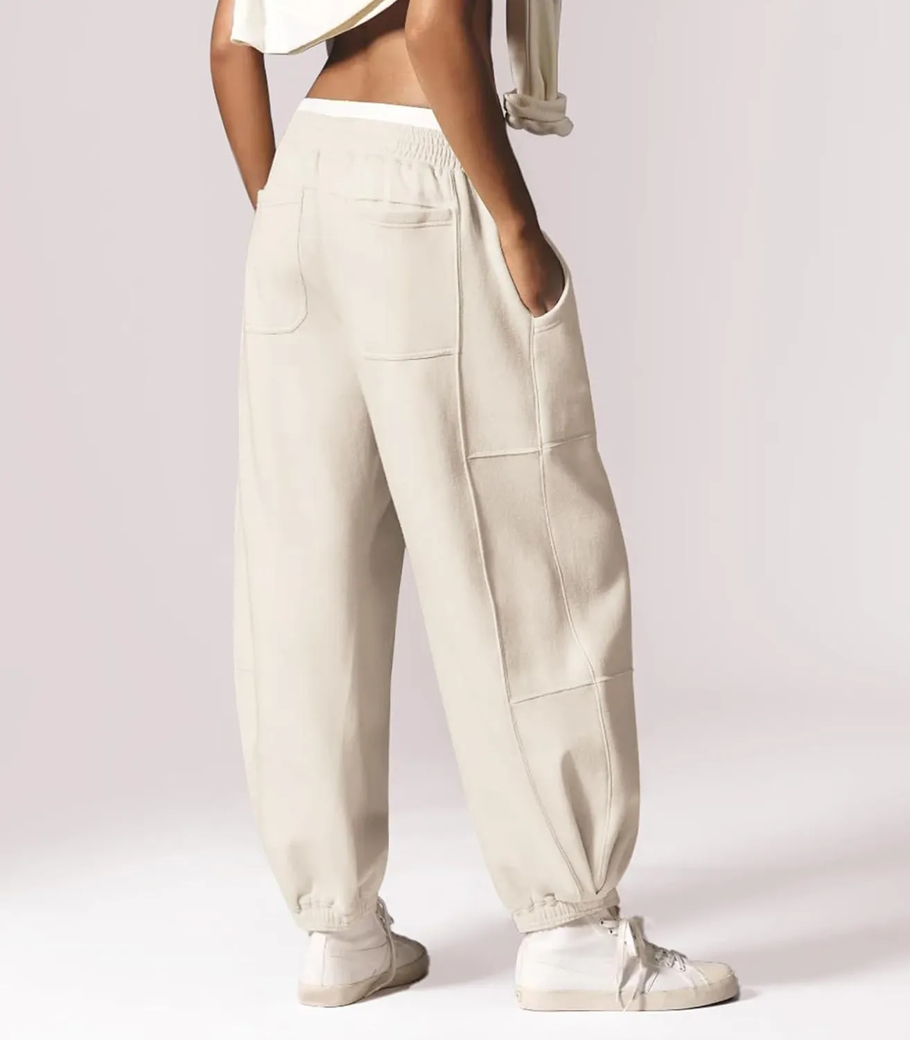 Women’s Sweatpants Joggers with Pockets Baggy Cinch Bottom Sweatpant Loose Mid Rise Casual Workout Active Lounge Sweat Pant