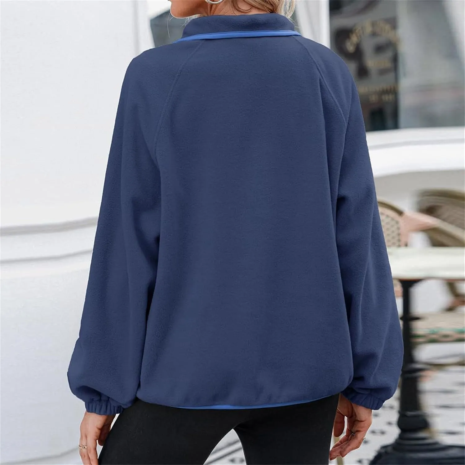 Womens Sweatshirts with Pockets Half Zip Cropped Pullover Fleece Quarter Zipper Hoodies Fall outfits Clothes Trendy
