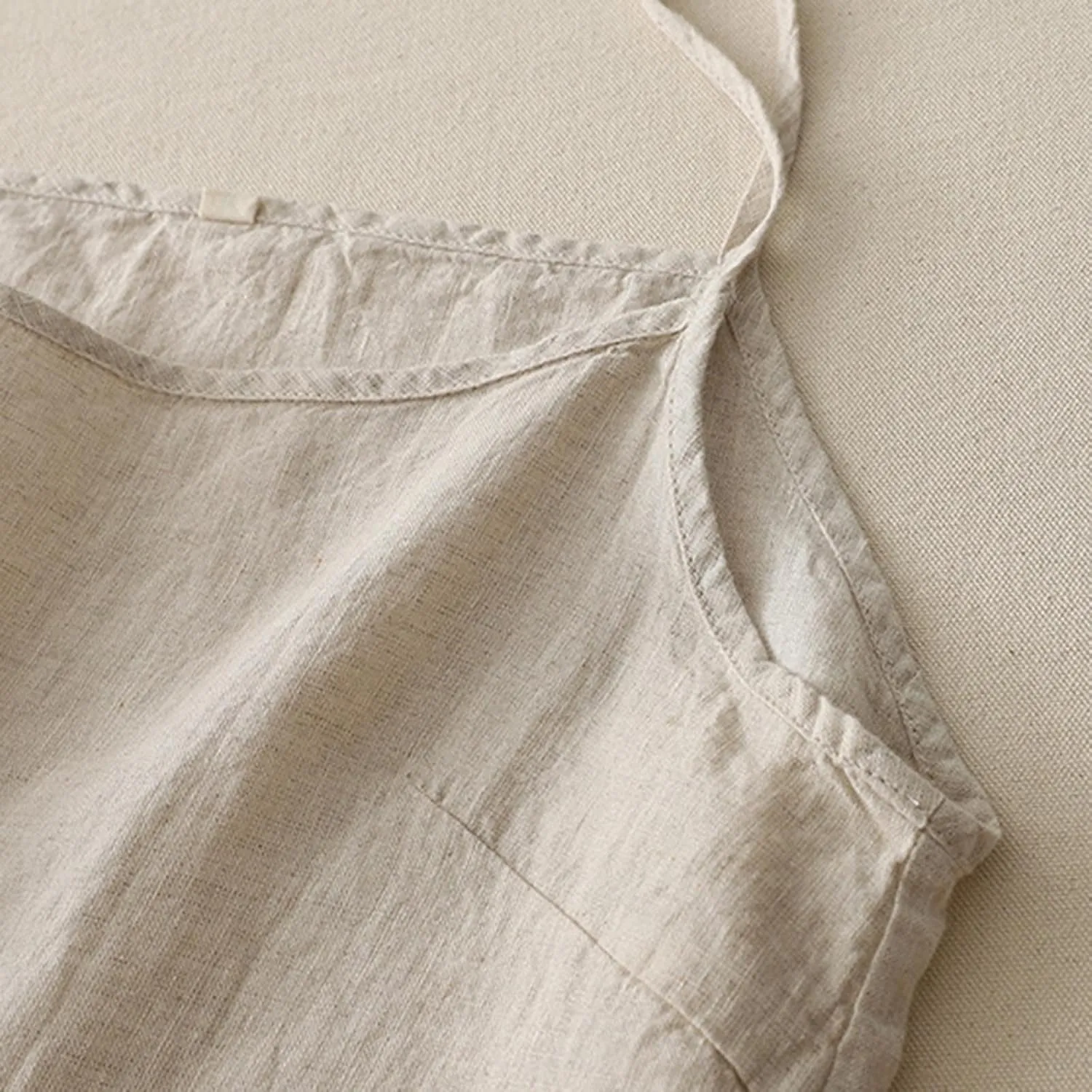 Womens Tank Tops Linen Causal V-Neck Sleeveless Fashion Camisole Tops Summer Loose Fit Spaghetti Strap Cami Shirts