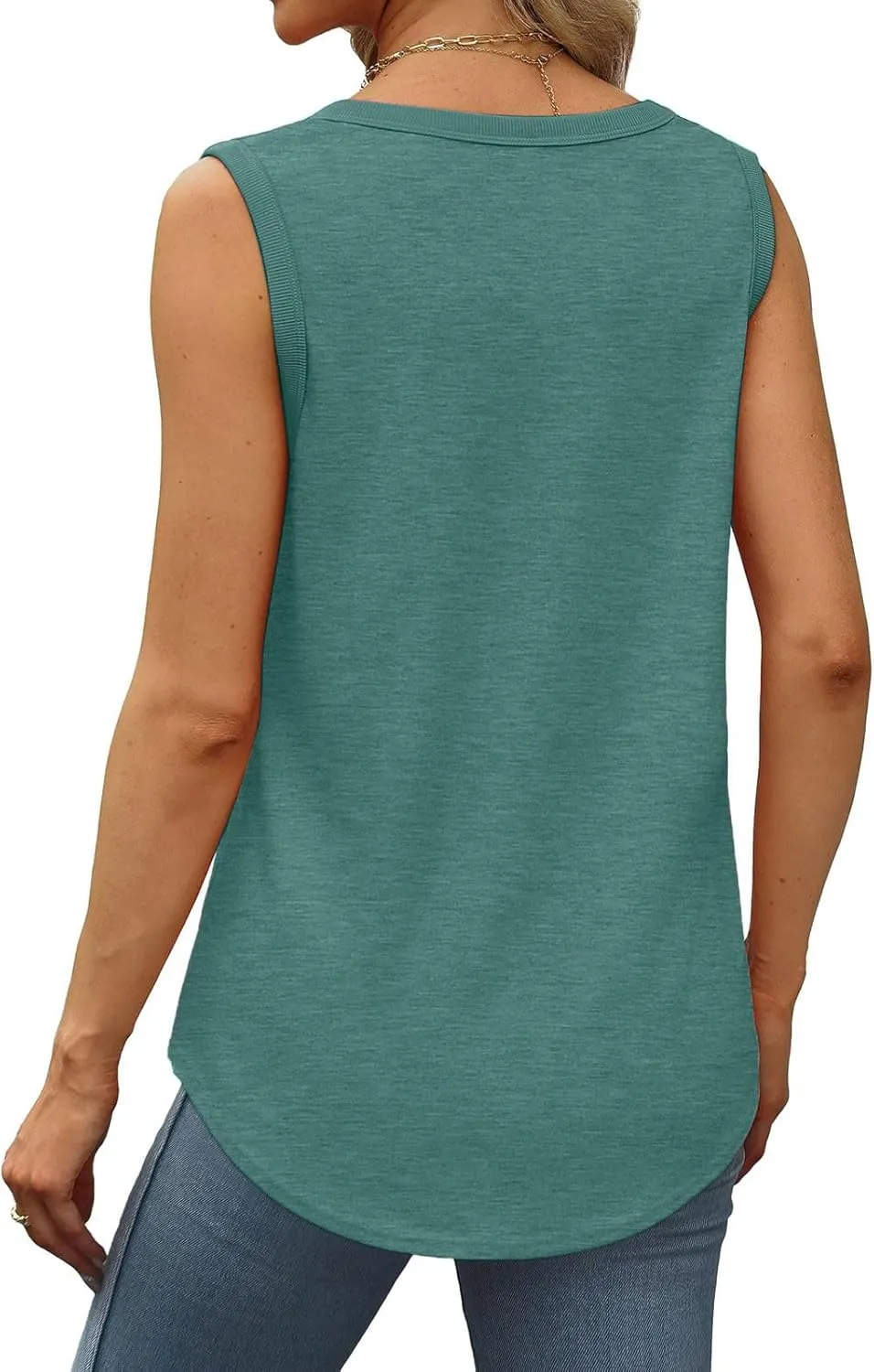 Women's Tank Tops Sleeveless Summer Top Loose Fit Casual Flowy Shirt Fashion Trendy Beach Vacation 2025 Outfits