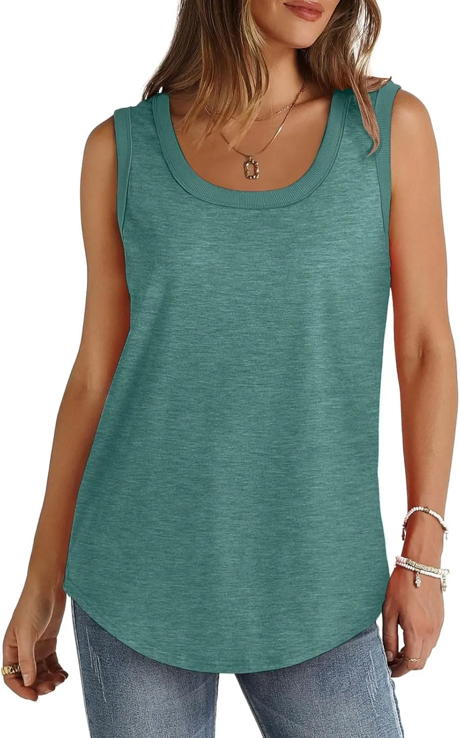 Women's Tank Tops Sleeveless Summer Top Loose Fit Casual Flowy Shirt Fashion Trendy Beach Vacation 2025 Outfits