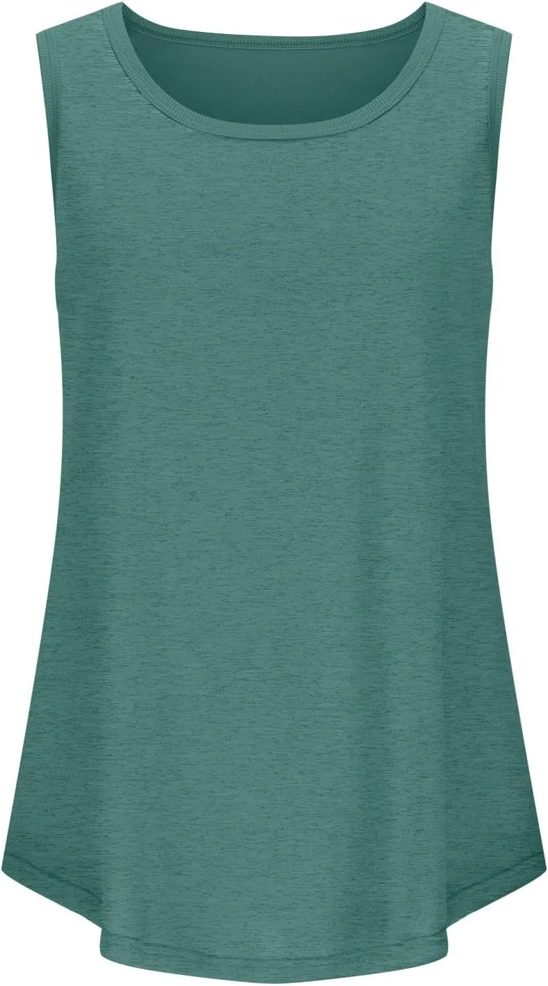 Women's Tank Tops Sleeveless Summer Top Loose Fit Casual Flowy Shirt Fashion Trendy Beach Vacation 2025 Outfits