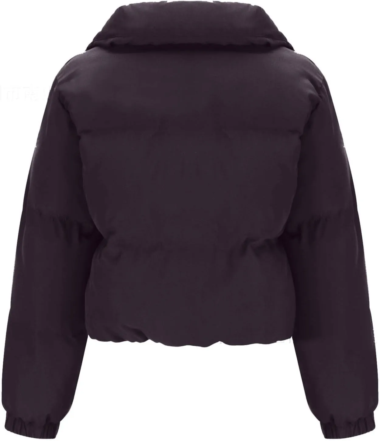 Womens Thick Winter Cropped Quilted Puffer Coat Long Sleeve Zipper Down Coat Warm Oversized Cozy Overcoat Daily Outfits