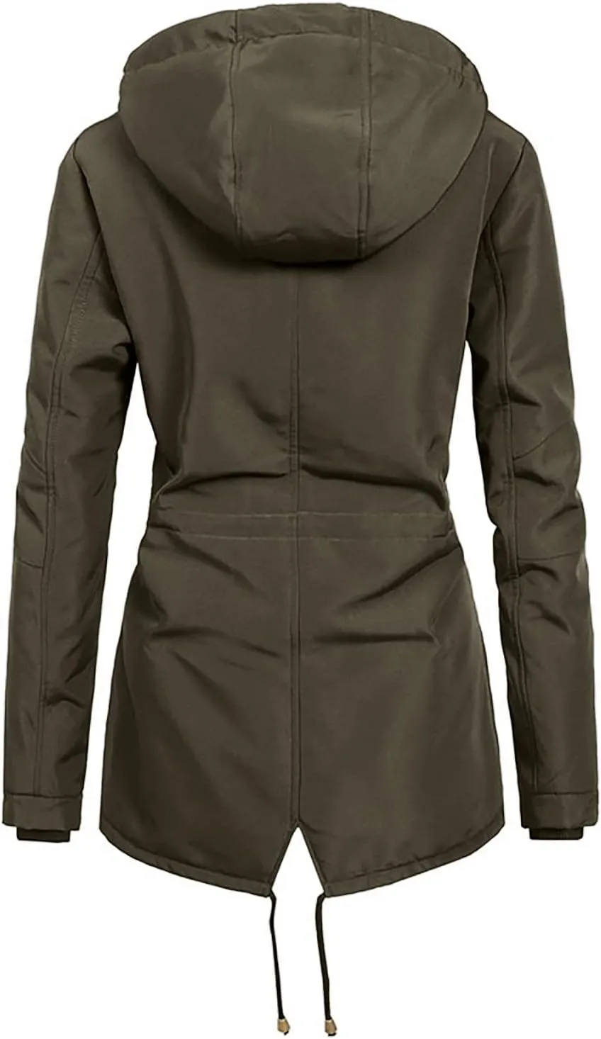 Womens Thicken Winter Coats with Faux Fur Hood Warm Fleece Sherpa Lined Anoraks Military Jackets Parka Outerwear 2024