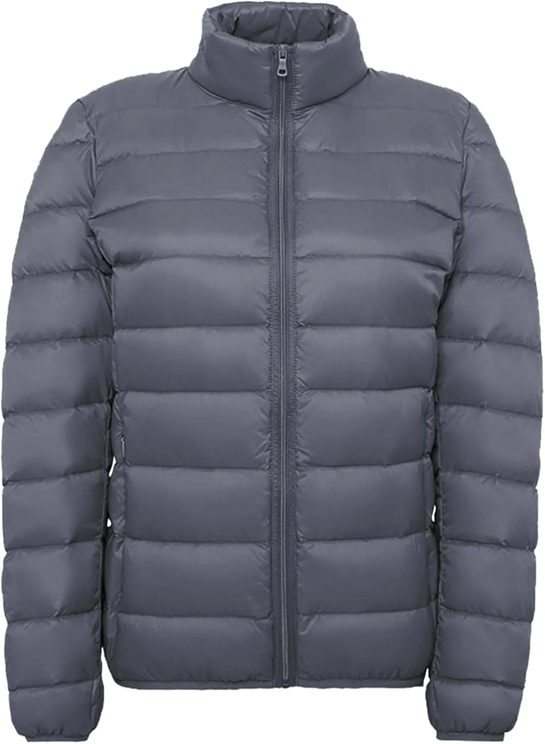 Women's Winter Casual Quilted Jackets Faux Fur Removable Hood Winter Jacket Parka Full Zip Black Padded Coats