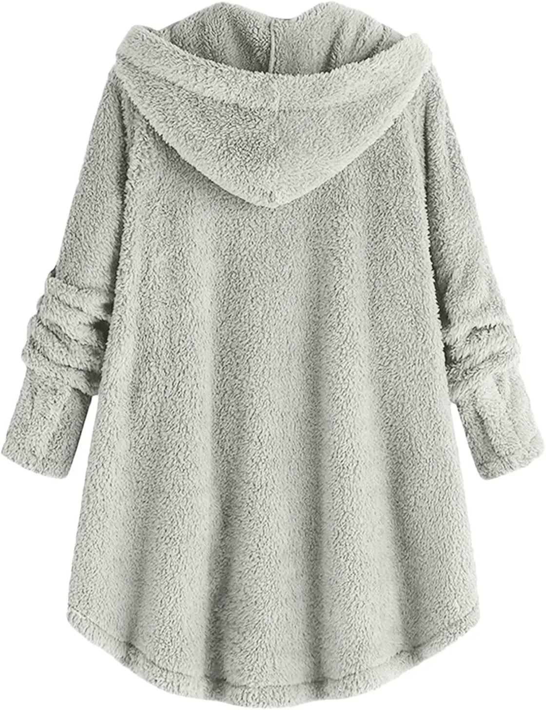 Women's Winter Coat Sherpa Lined Zip Hoodie Long Sweatshirt Warm Fleece Lining Heavyweight Hooded Jacket 2024 Trendy