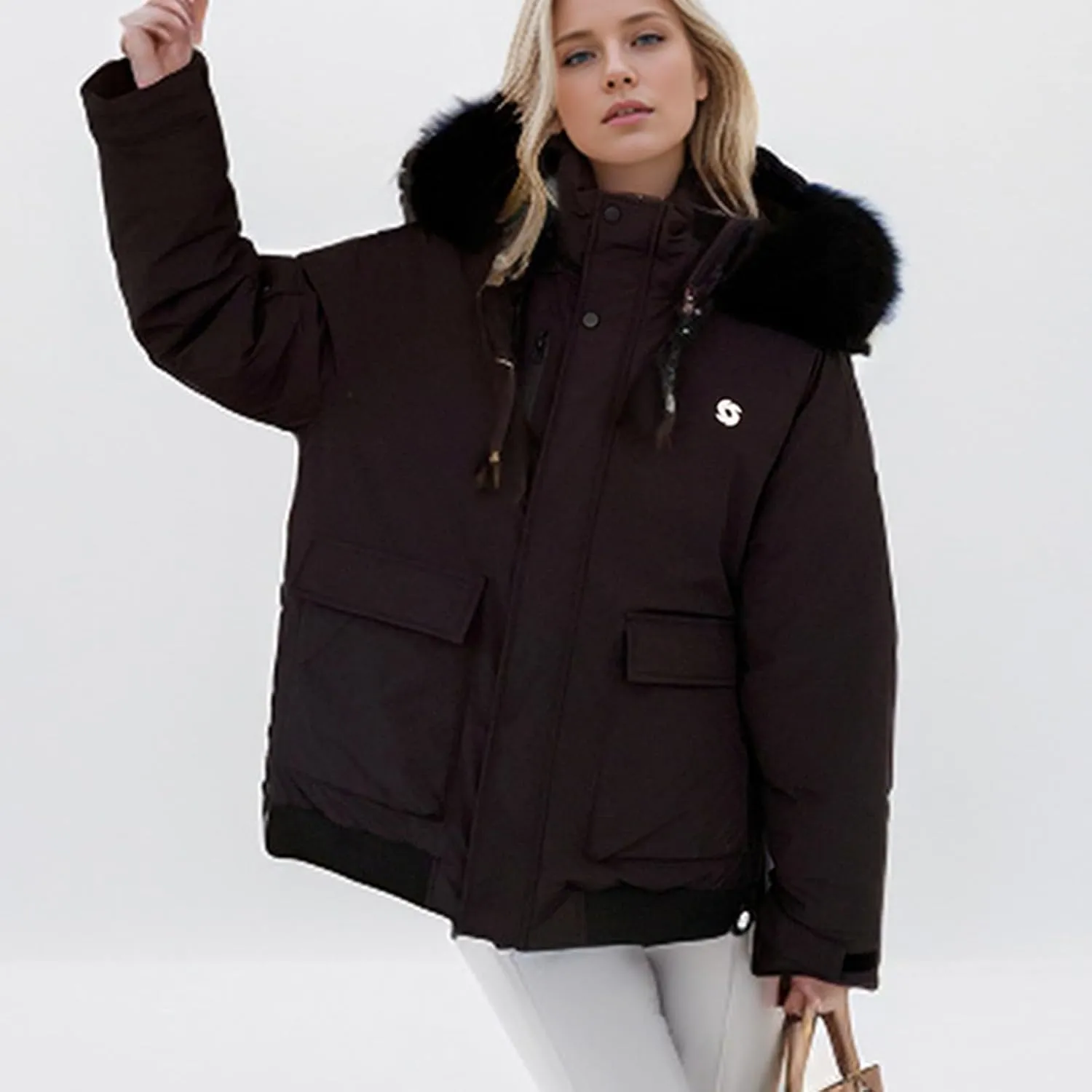 Women's Winter Coat Warm Parka Jacket Puffer Quilted Thicken Hooded Outerwear Coats Zip Up Casual Down Jackets
