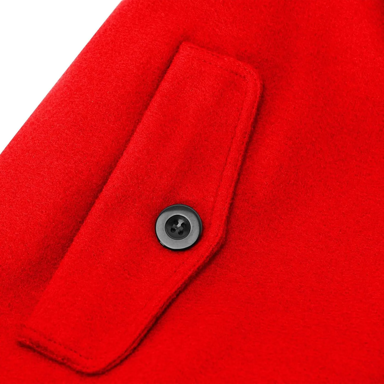 Wool Jacket Women Winter Wool Blend Camel Mid Coat Notch Single-Breasted Lapel Jacket Outwear Stand Collar Pea Coats