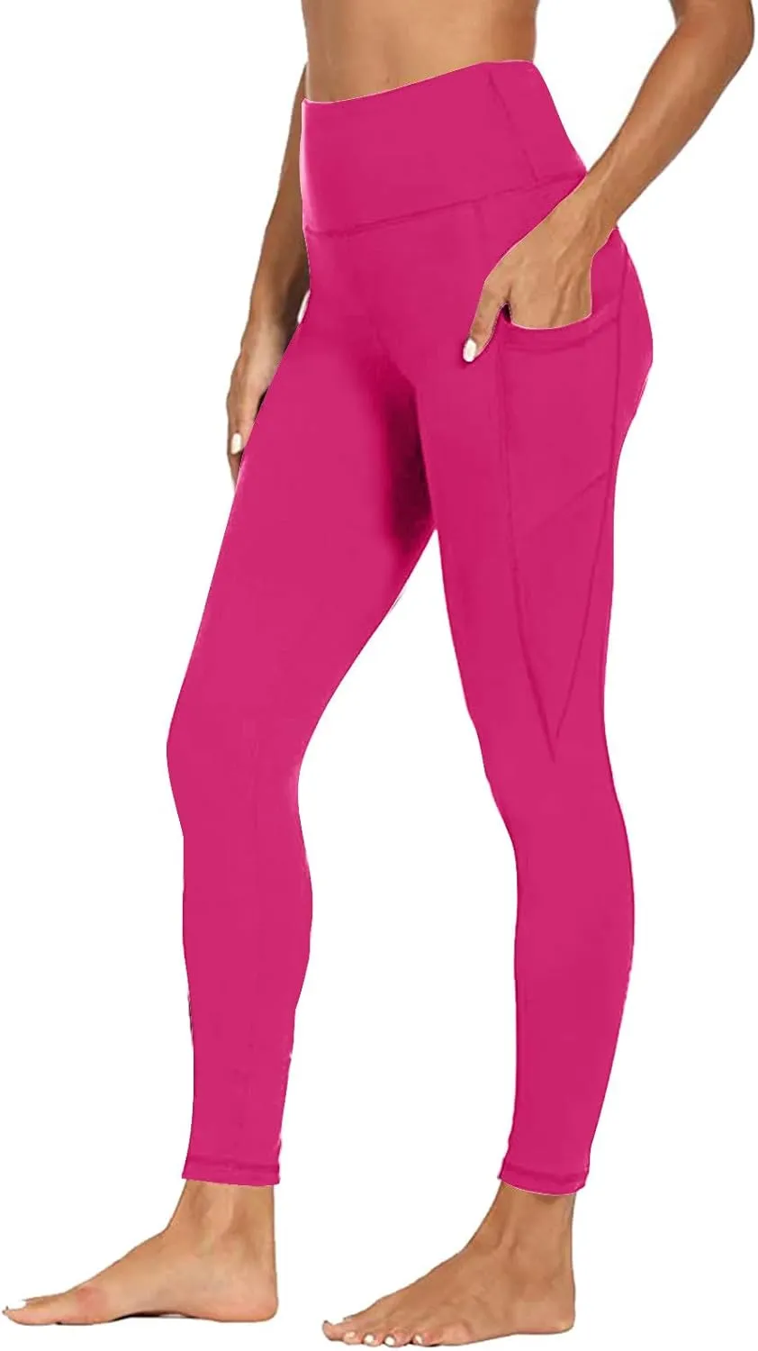 Workout Leggings with Pockets for Women High Waisted Tummy Control Aesthetic Black Hip Lift Yoga Pants Activewear