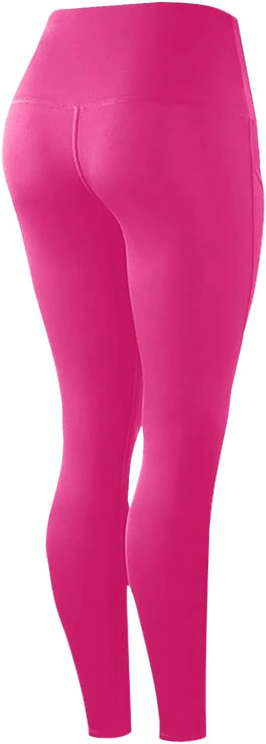 Workout Leggings with Pockets for Women High Waisted Tummy Control Aesthetic Black Hip Lift Yoga Pants Activewear