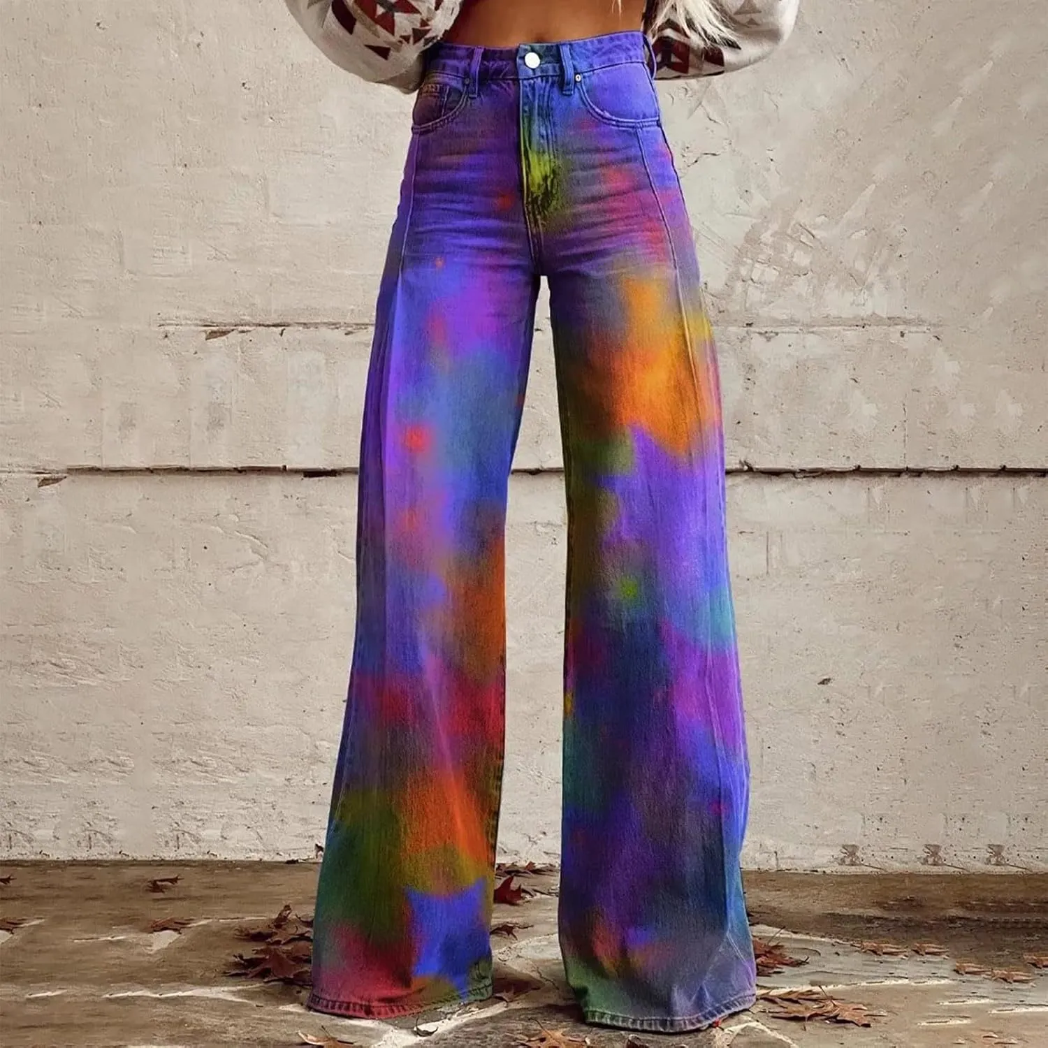 Workout Loose Pants with Pockets Printed Casual Pants Womens Wide Leg Yoga Pants Yoga Pants Joggers for Women with