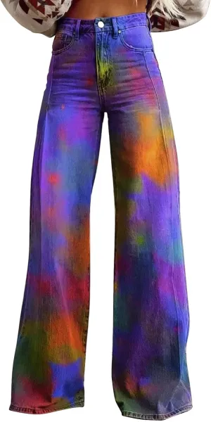 Workout Loose Pants with Pockets Printed Casual Pants Womens Wide Leg Yoga Pants Yoga Pants Joggers for Women with