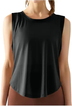 Workout Tank Tops for Women Summer Lightweight Tops Sleeveless Loose Athletic Gym Quick Dry Breath Mesh Yoga Shirts