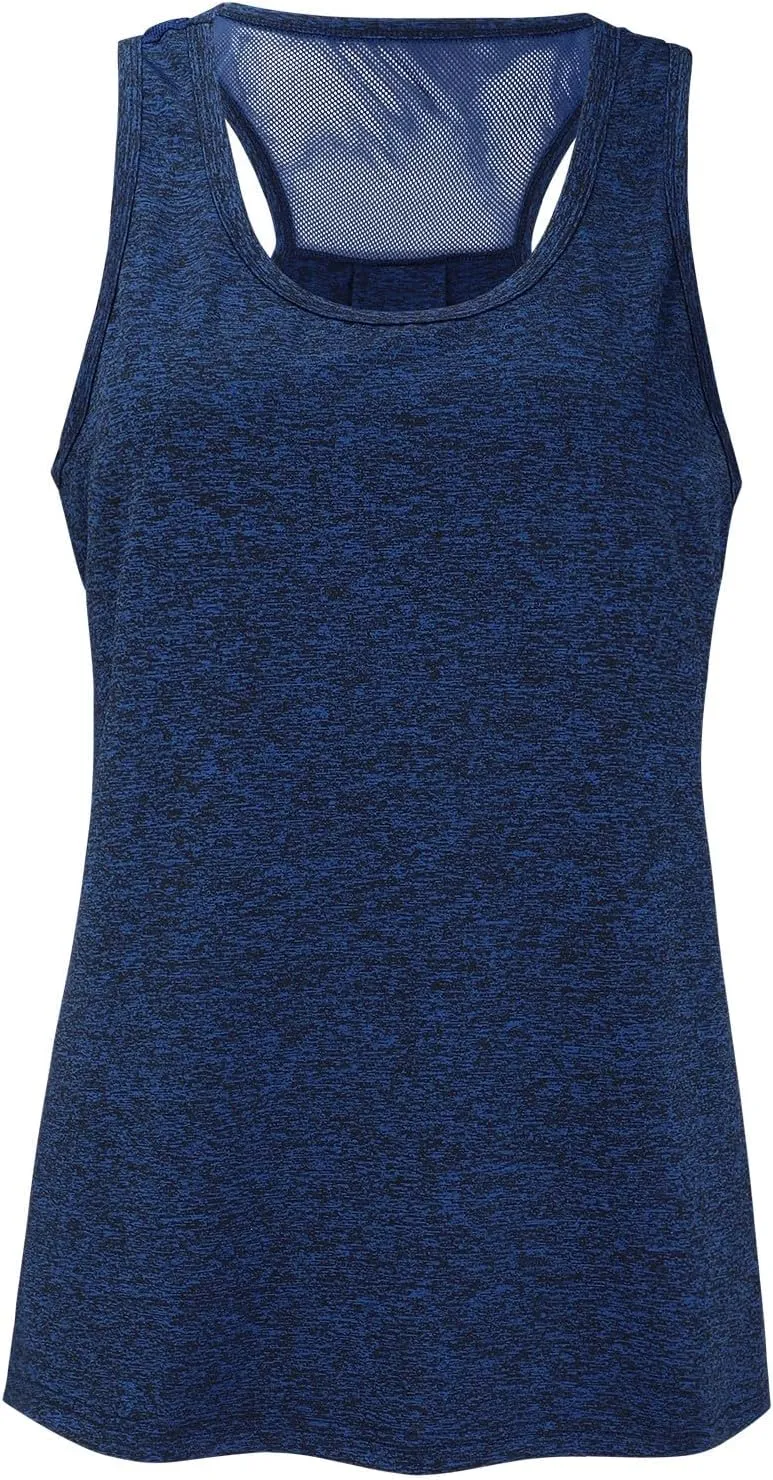 Workout Tops for Women Quick Dry Athletic Yoga Blouse Loose Fit Racerback Mesh Backless Muscle Tank Running Shirts