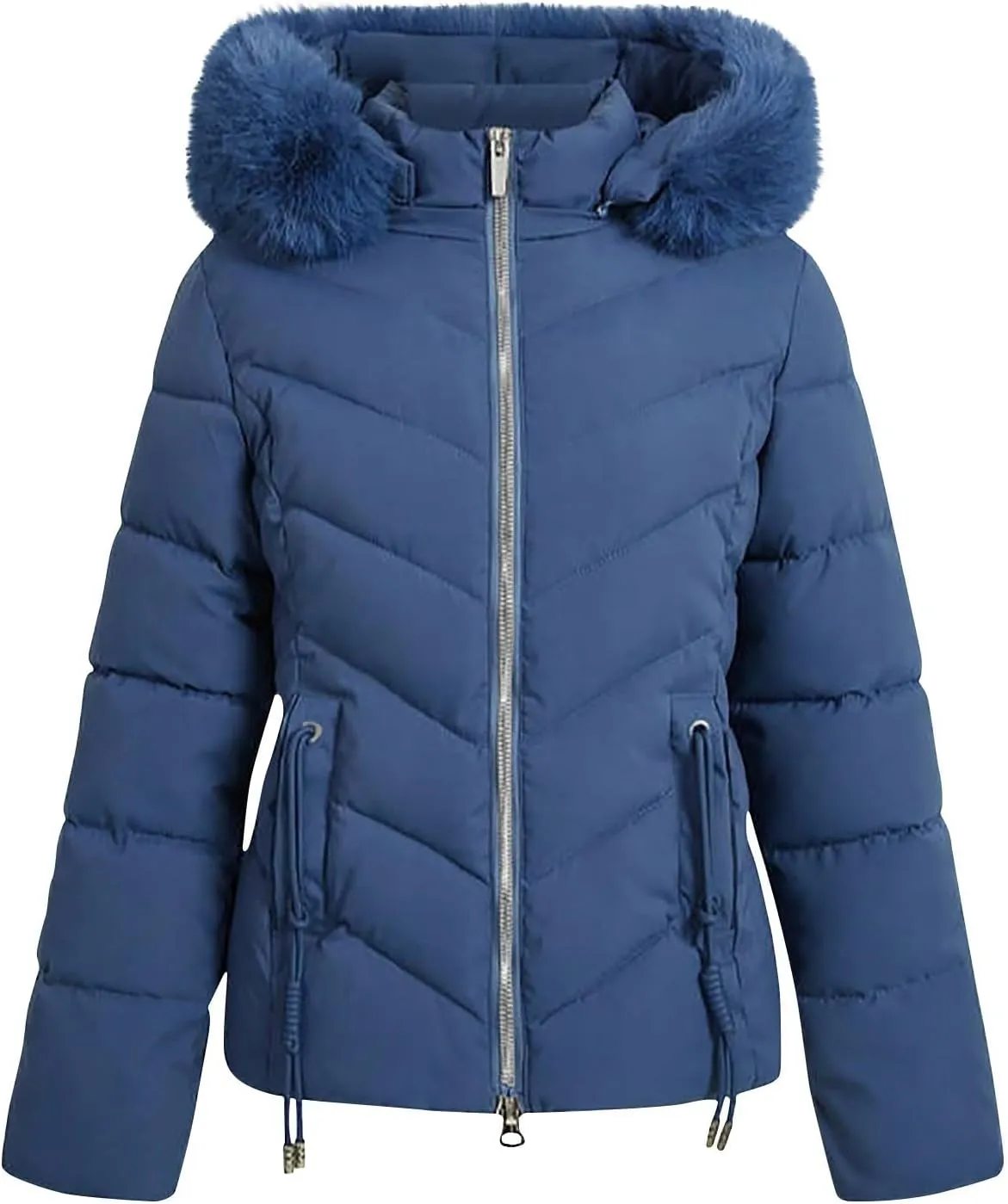 XOWRTE Women's Down Jacket Winter Mid Lenght Down Puffer Coats Ladies Lightweight Jackets Woman Hooded Thick Warm Parka