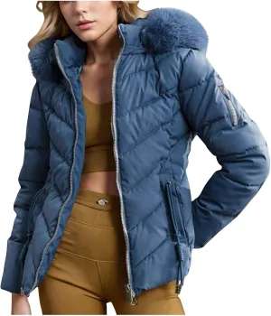 XOWRTE Women's Down Jacket Winter Mid Lenght Down Puffer Coats Ladies Lightweight Jackets Woman Hooded Thick Warm Parka
