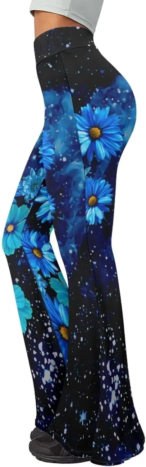 YEXIATODO Flared Yoga Pants for Women Girls Bootleg Yoga Pants Bell Bottom Pants Soft Flared Leggings Hippie Pants Tights