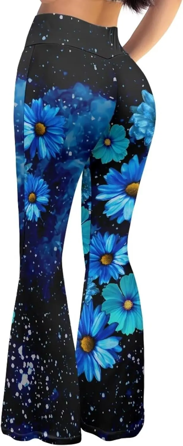 YEXIATODO Flared Yoga Pants for Women Girls Bootleg Yoga Pants Bell Bottom Pants Soft Flared Leggings Hippie Pants Tights