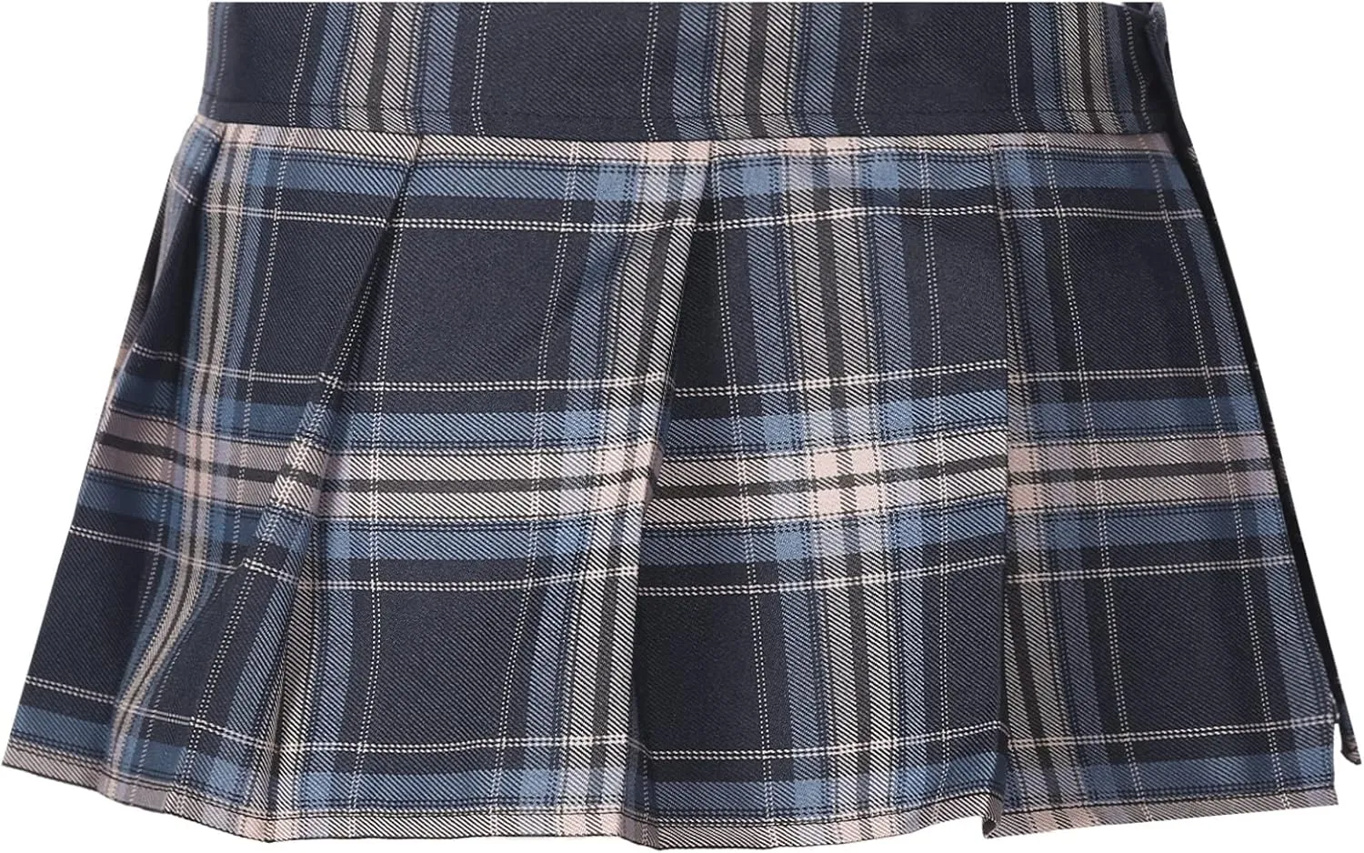 YiZYiF Women's Plaid Schoolgirl Short Skirt Bodycon Club Lingerie Pleated Mini Dress