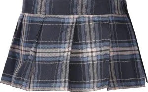 YiZYiF Women's Plaid Schoolgirl Short Skirt Bodycon Club Lingerie Pleated Mini Dress