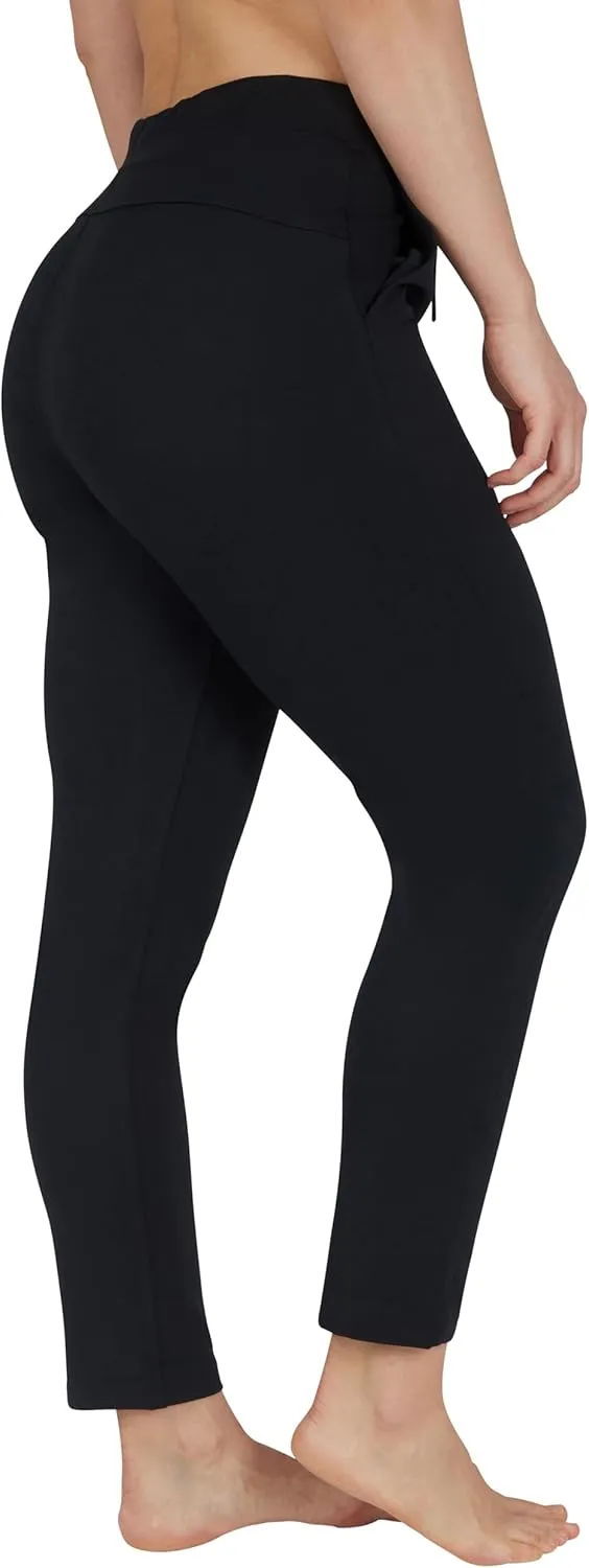 Yogalicious Womens High Waisted Yoga Pants Straight Leg Casual Pant
