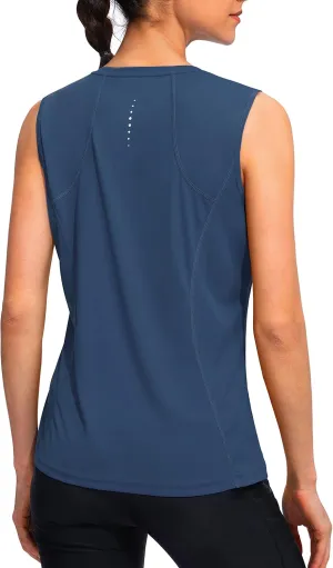YYV Women's Workout Tank Tops Lightweight Sleeveless Shirts for Women Loose Fit Tops for Athletic Running Tennis Yoga
